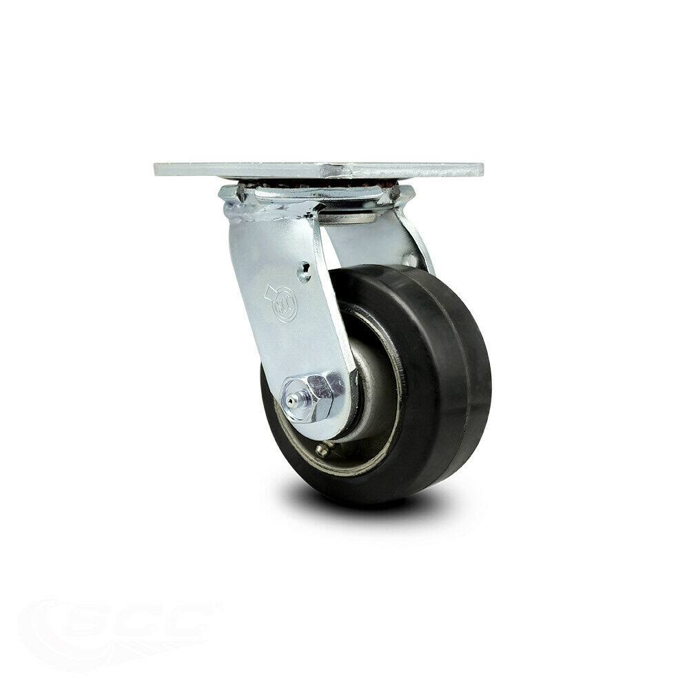 4x22 Rubber on Aluminum Wheel Swivel Caster V73623