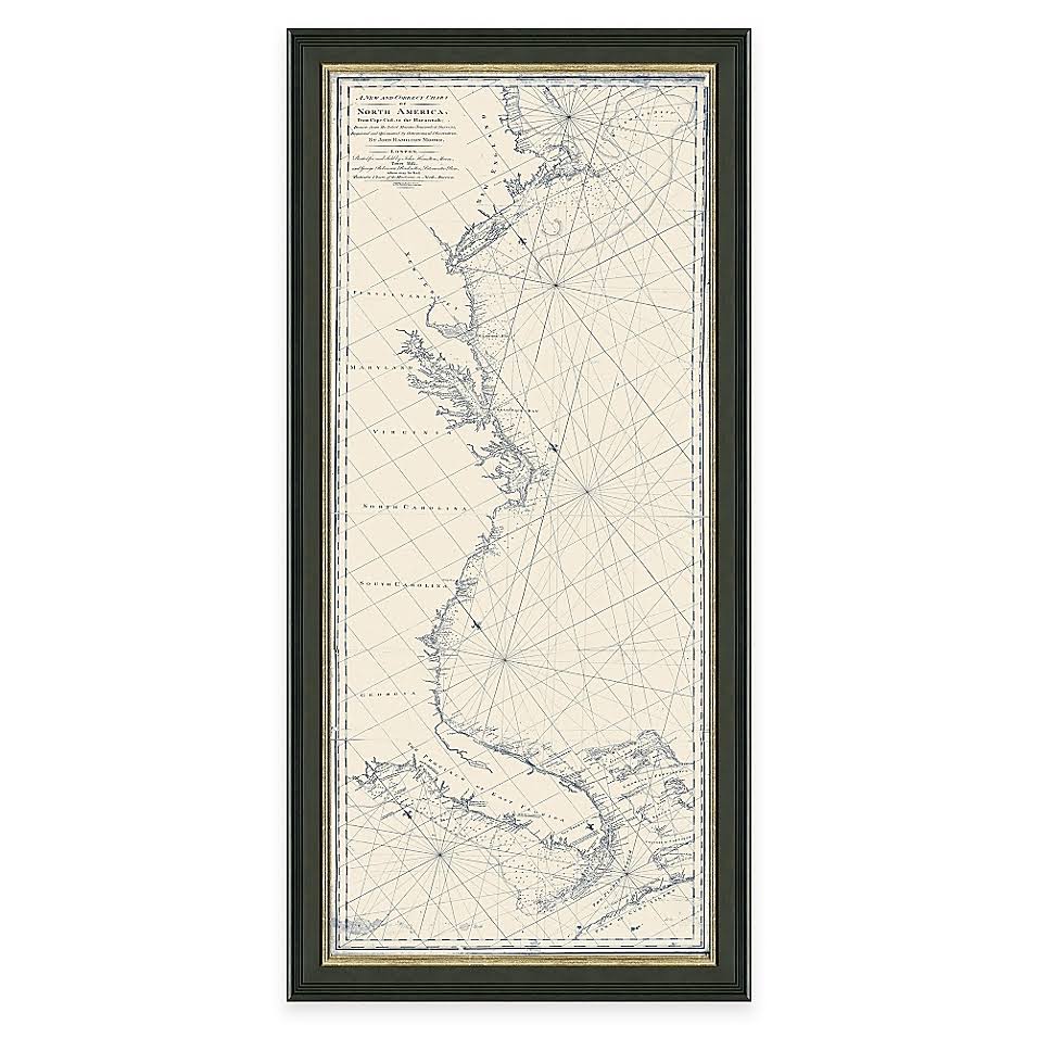 Coastal Map Wall Decor G95651