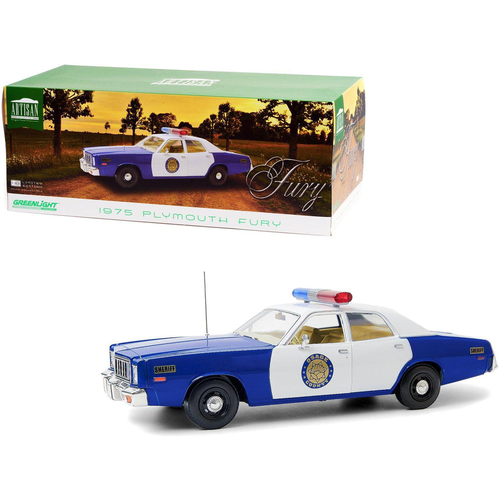Blue and White 1/18 Diecast Model Car J55968
