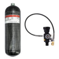6.8L Carbon Fiber Paintball HPA Air Tank with Dual Gauge Valve T11210