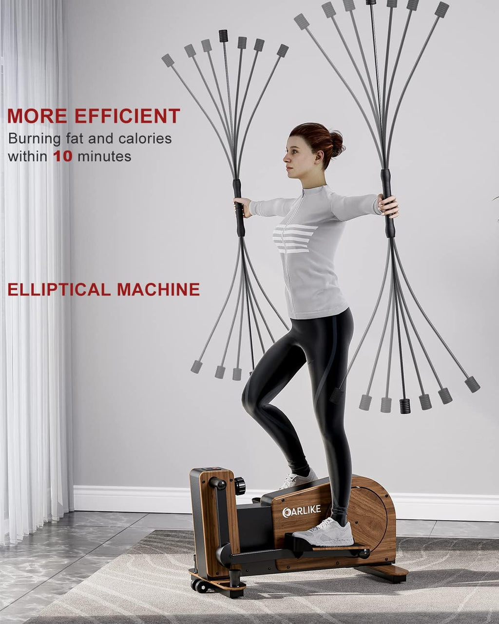 Elliptical Exercise Machine with Adjustable Magnetic Resistance and Digital Monitor Z12971