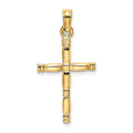 14k Gold Cross Pendant Necklace A93666