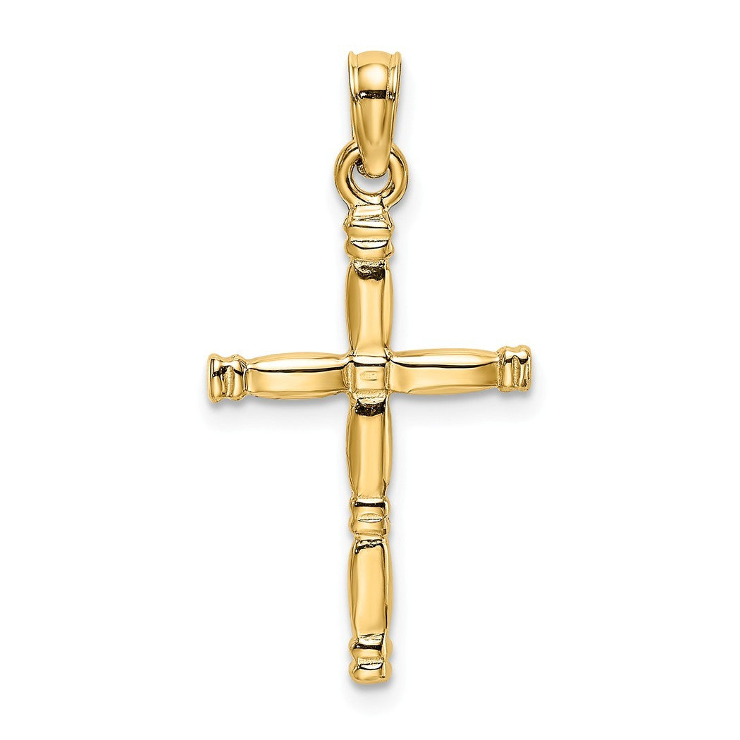 14k Gold Cross Pendant Necklace A93666