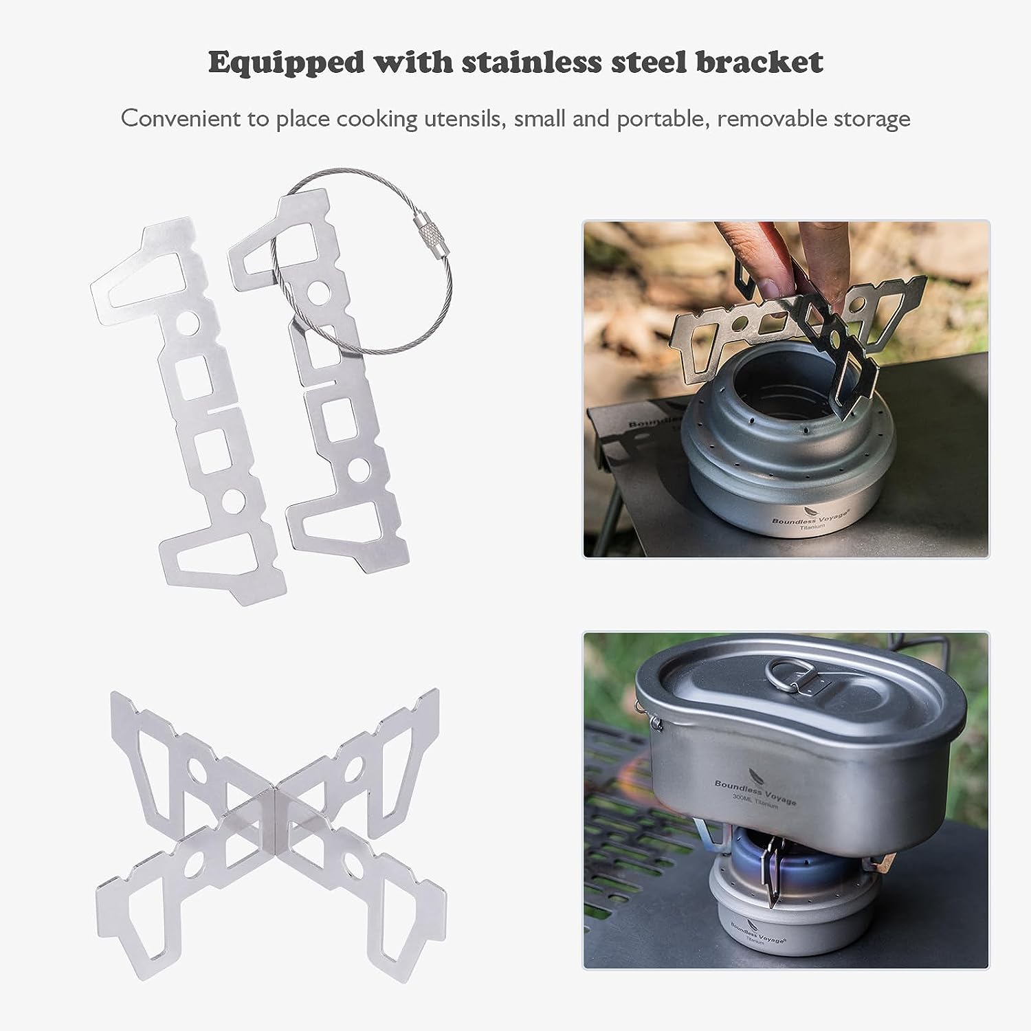 Titanium Mini Spirit Stove Cooker Burner with shelf X63297