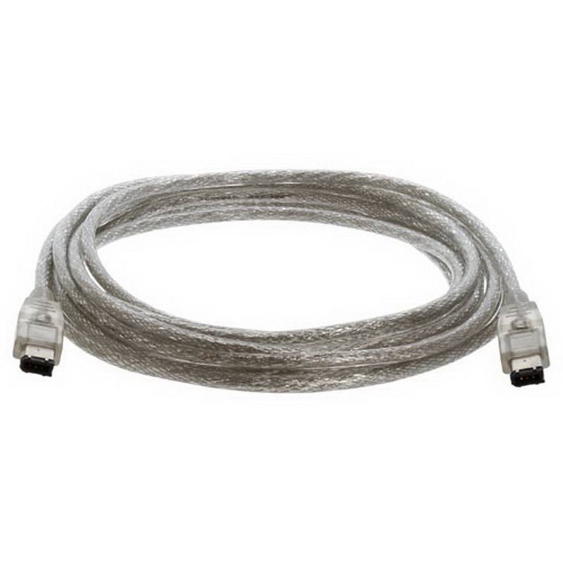 Clear 15ft Firewire DV Cable I484