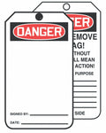 Danger Tag, Cardstock, PK250 Z7477
