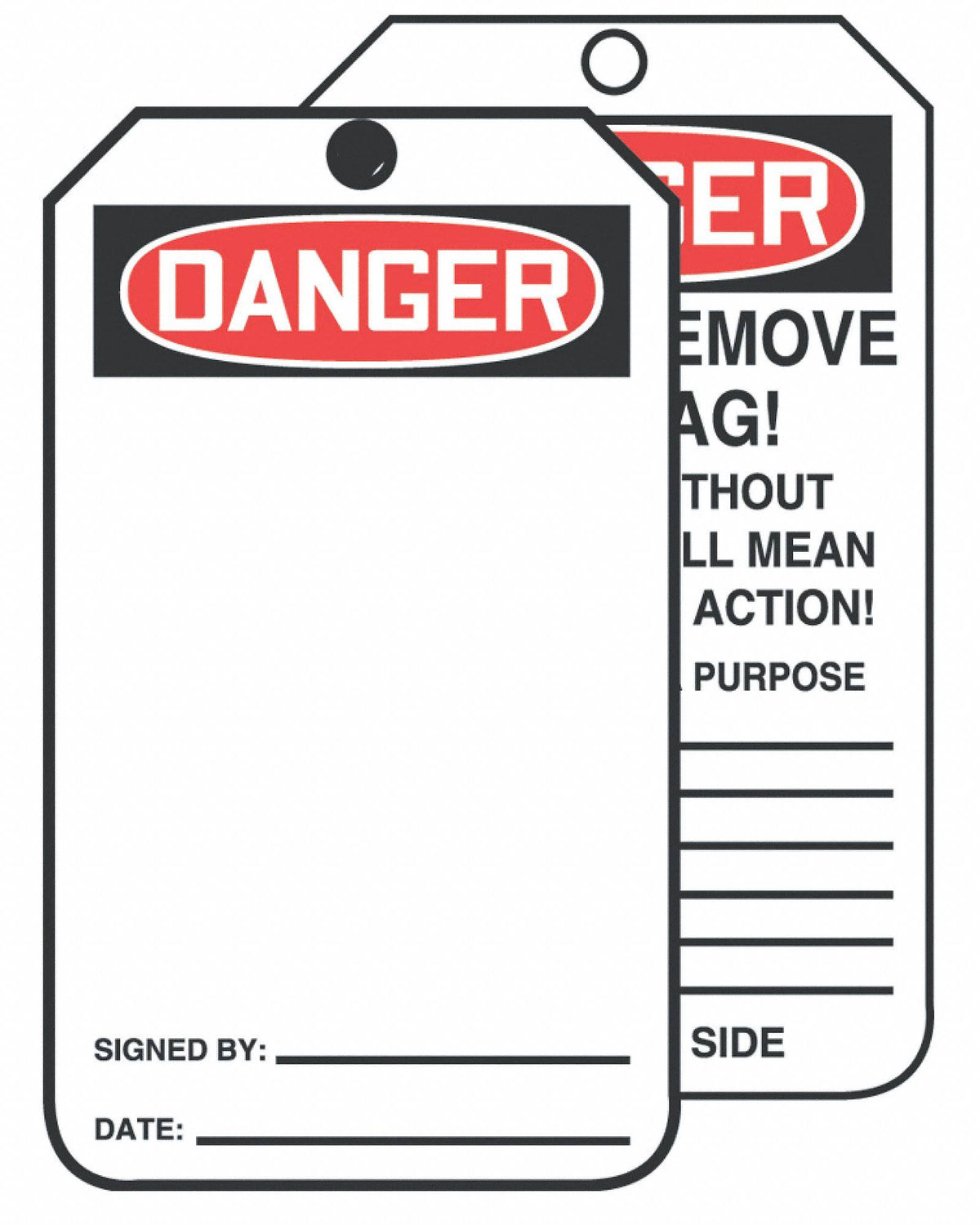 Danger Tag, Cardstock, PK250 Z7477