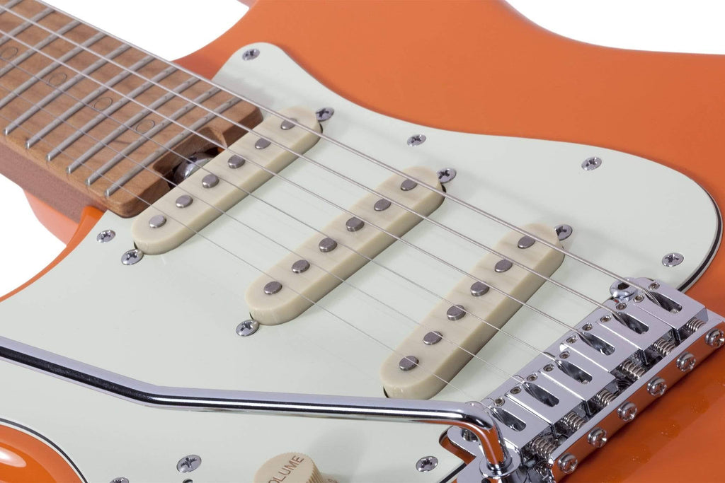 Atomic Orange Left-Handed Guitar I9558