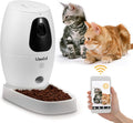 Pet Camera with Automatic Cat Feeder, Full HD Night Vision, 2-Way Audio, WiFi (White + Black) D844