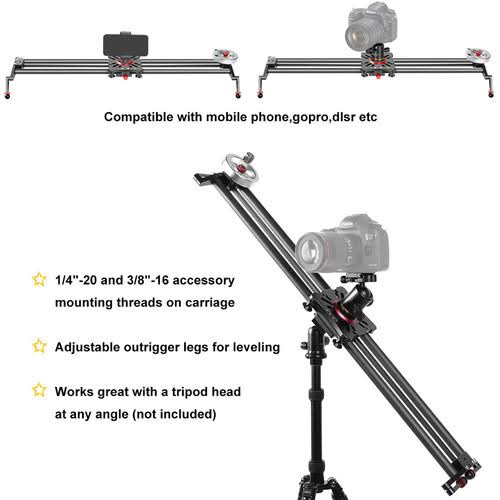 Carbon Fiber Camera Slider with Flywheel K75377
