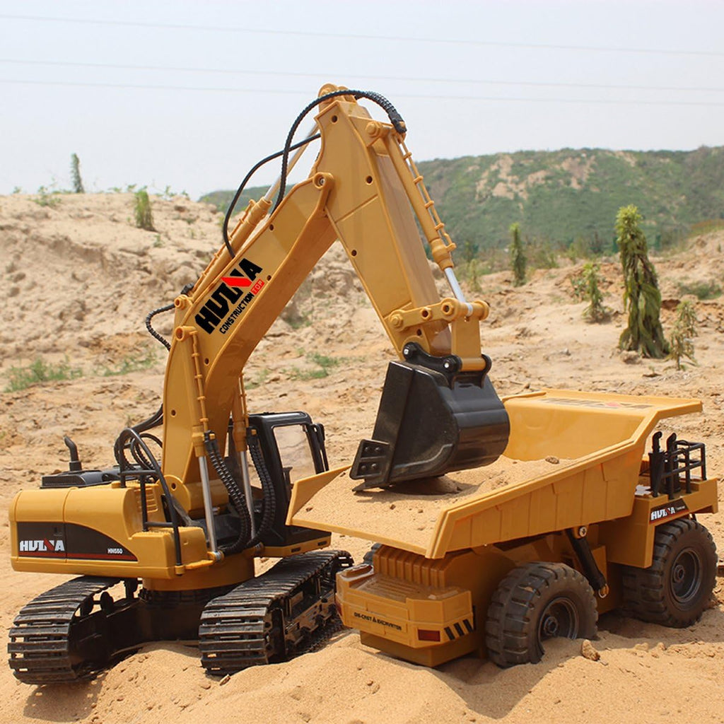 15 Channel RC Excavator Construction Vehicle Toy with Sound and Lights Z6372