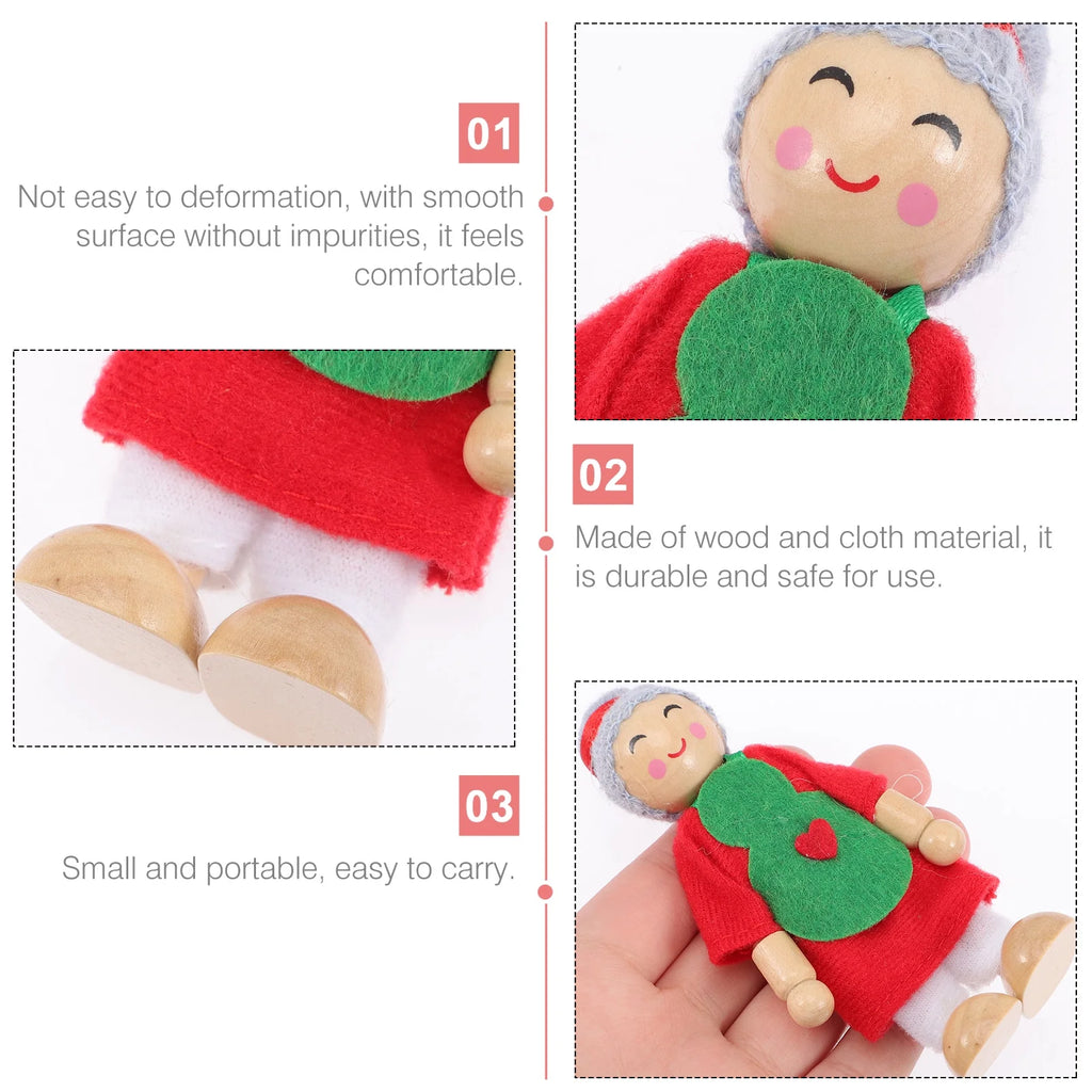 28 pcs Wooden Doll Playset M823713