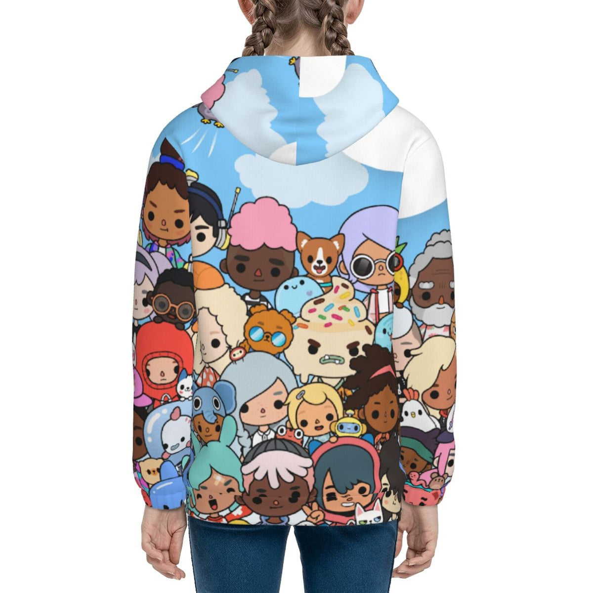 3D Print Hooded Sweatshirt U592