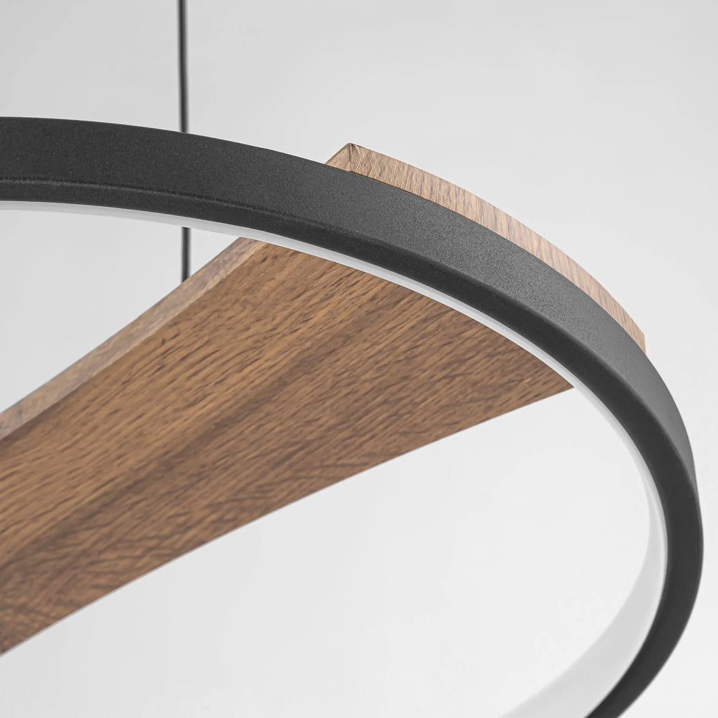 LED Circle Round Wood Pendant F8521