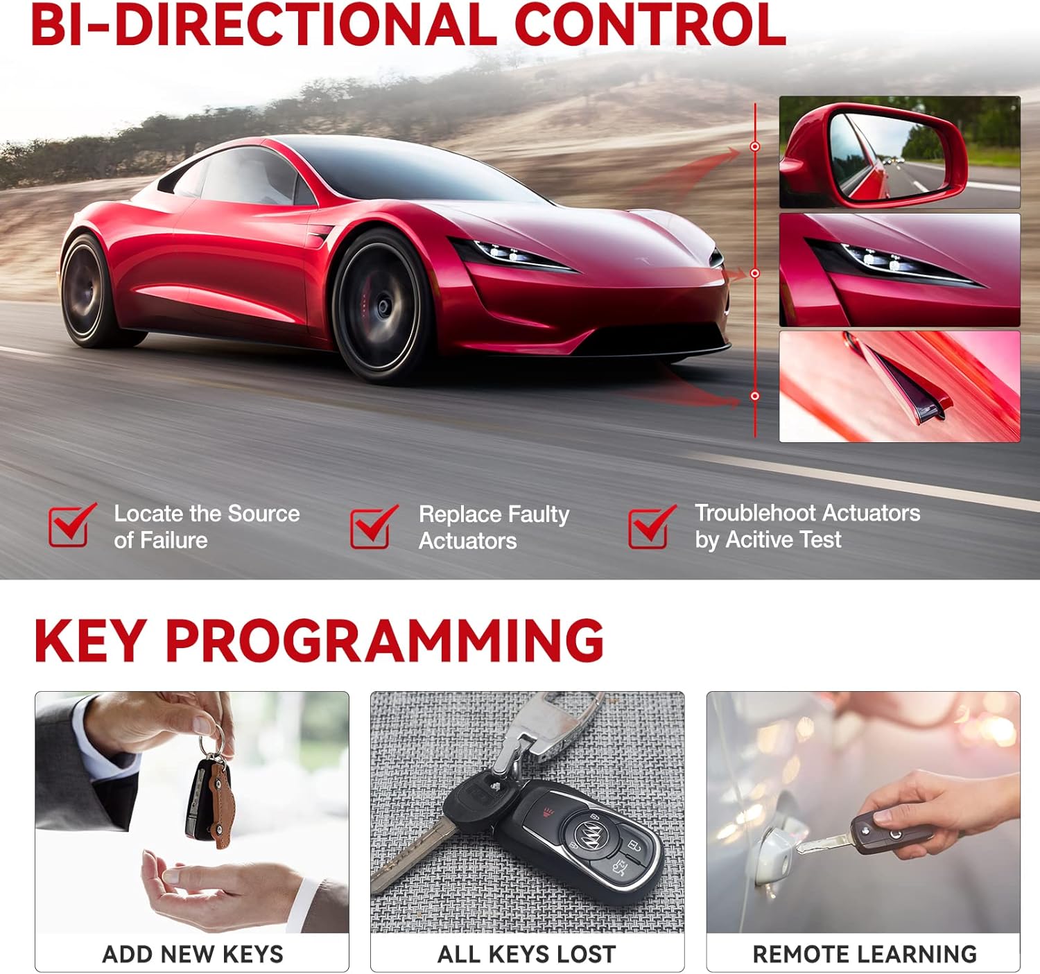 Bi-Directional Diagnostic Scan Tool, 34 Reset Services, Active Test, Key Program, ECU Coding P118408
