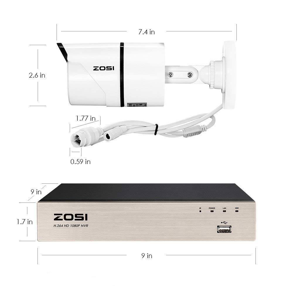 1080p PoE 8-Channel 2TB Hard Drive DVR Security Camera System with 8-Wired Bullet Cameras J746