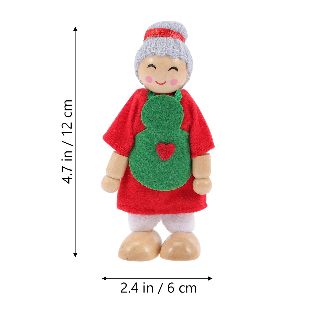 28 pcs Wooden Doll Playset M823713