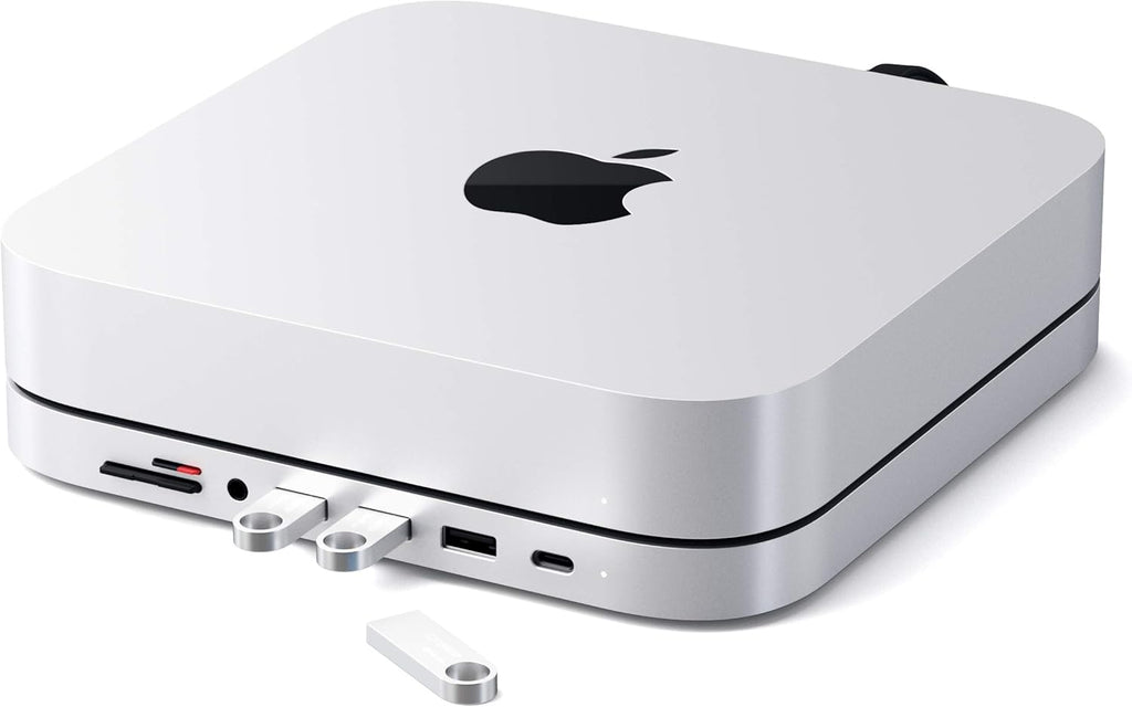 Type-C Aluminum Stand & Hub with USB-C Data Port, Micro/SD Card Readers, USB 3.0 & Headphone Jack Port V178349