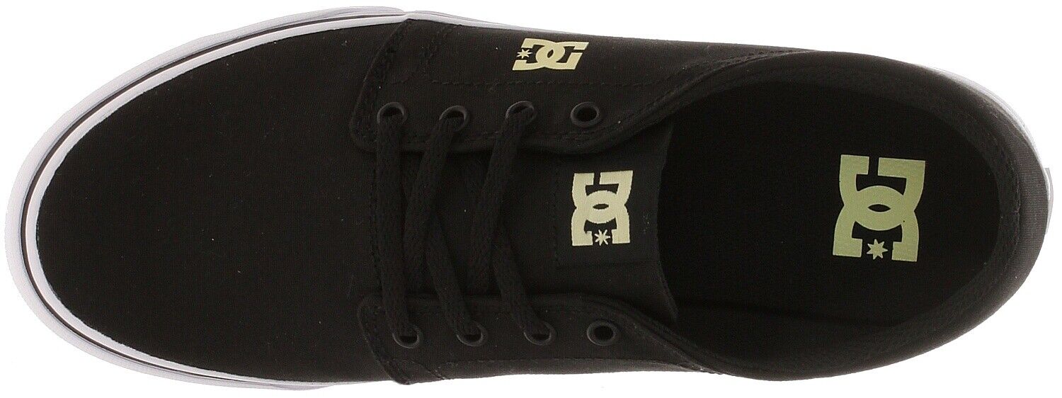 Black Canvas Low Skate Trainers Shoes Size 11.5 V304