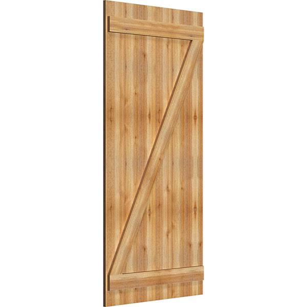Rough Sawn Western Red Cedar Board-n-Batten Shutters with Z-Bar V611575