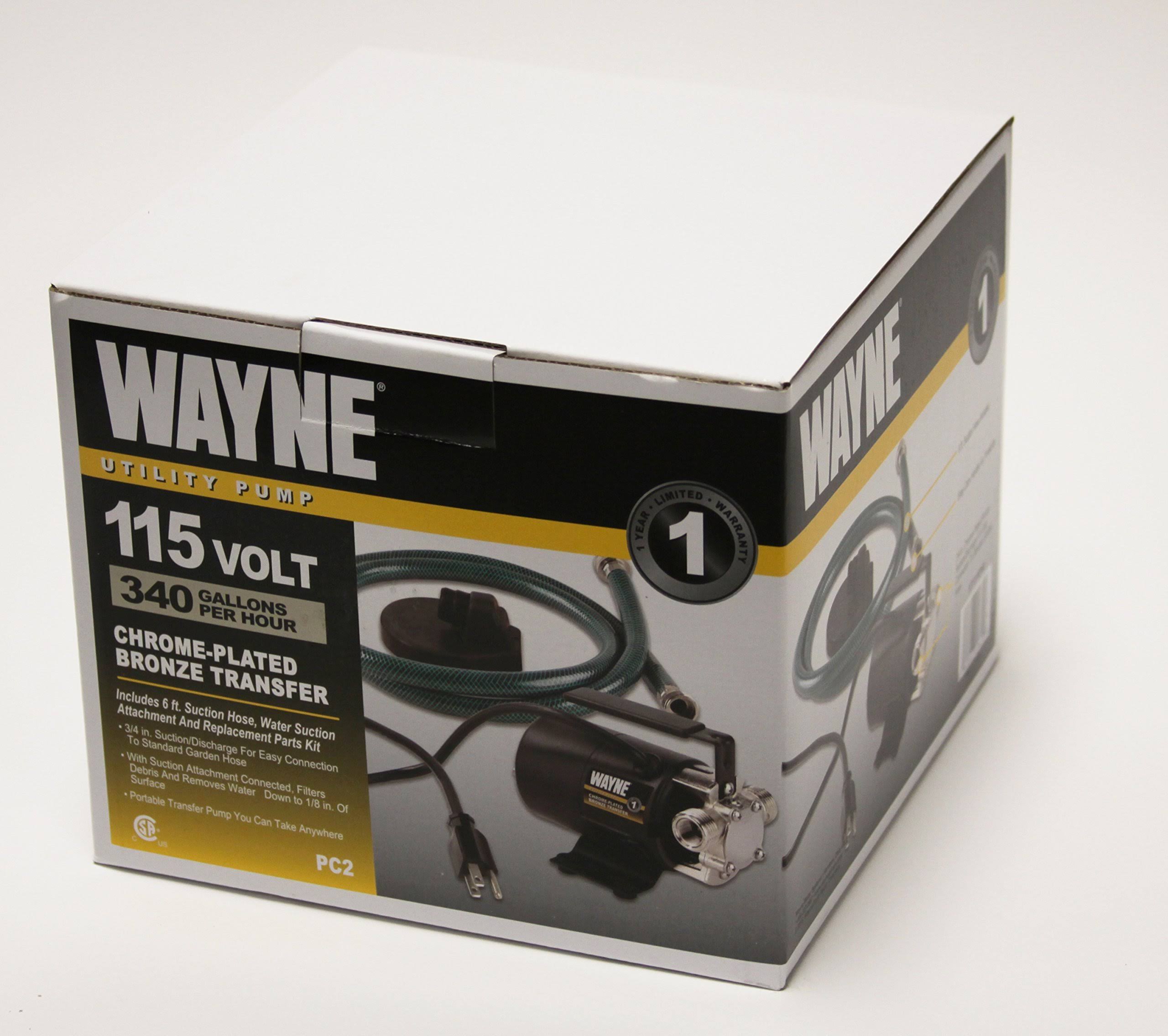 Black Portable Transfer Water Pump with Suction Hose and Attachment M15627