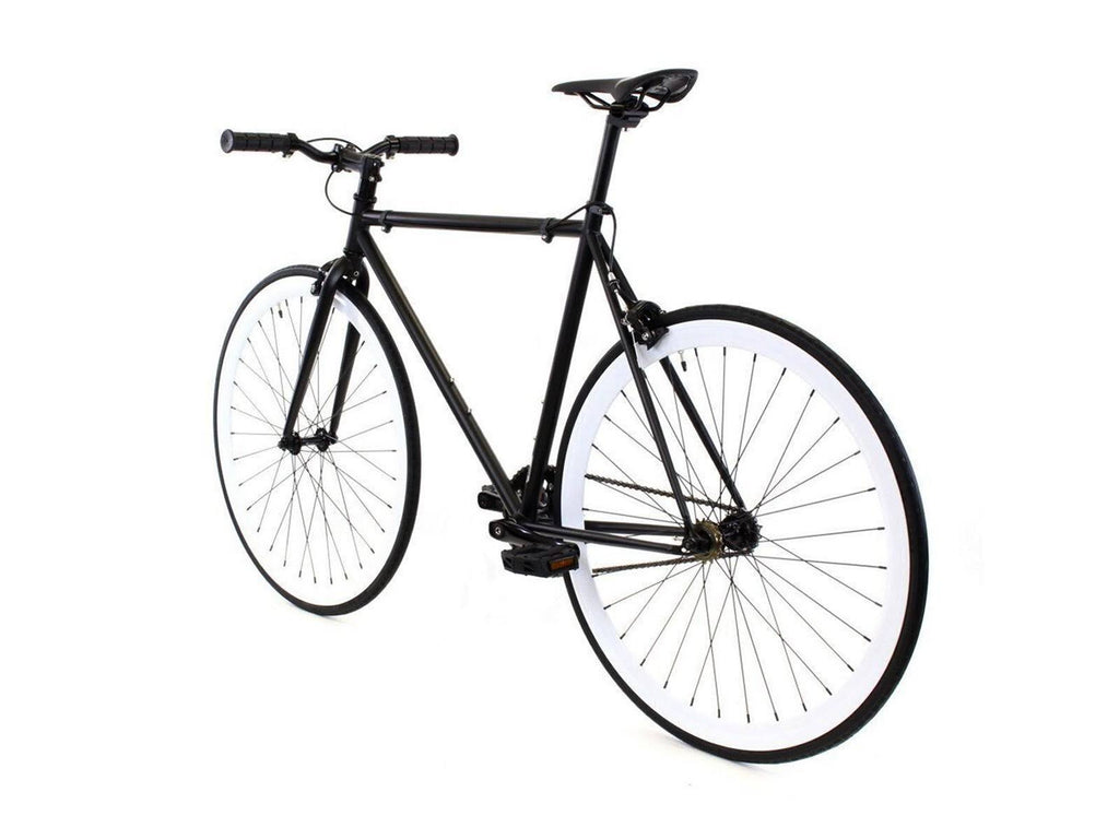 Matte Black White Single Speed City Bike H704964