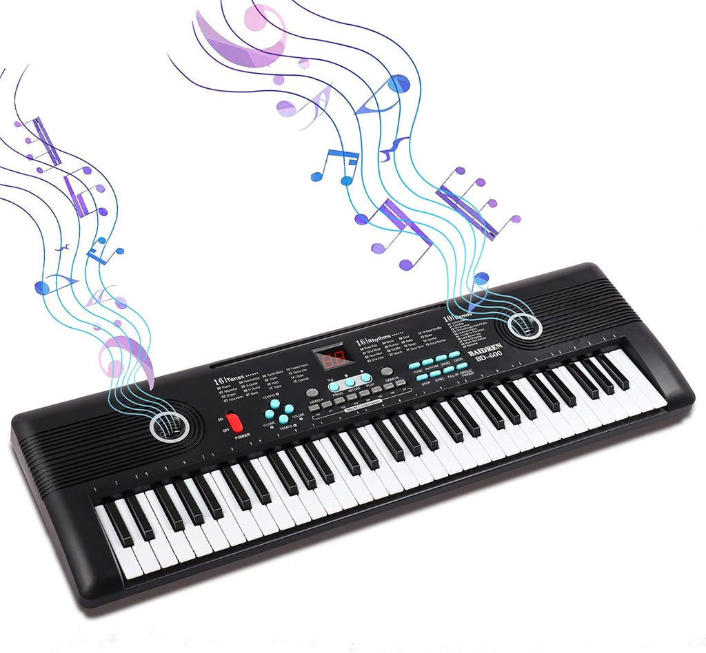 61 Keys Portable Electronic Digital Piano Keyboard with Built-In Speaker Microphone, Pack of 2 N575636