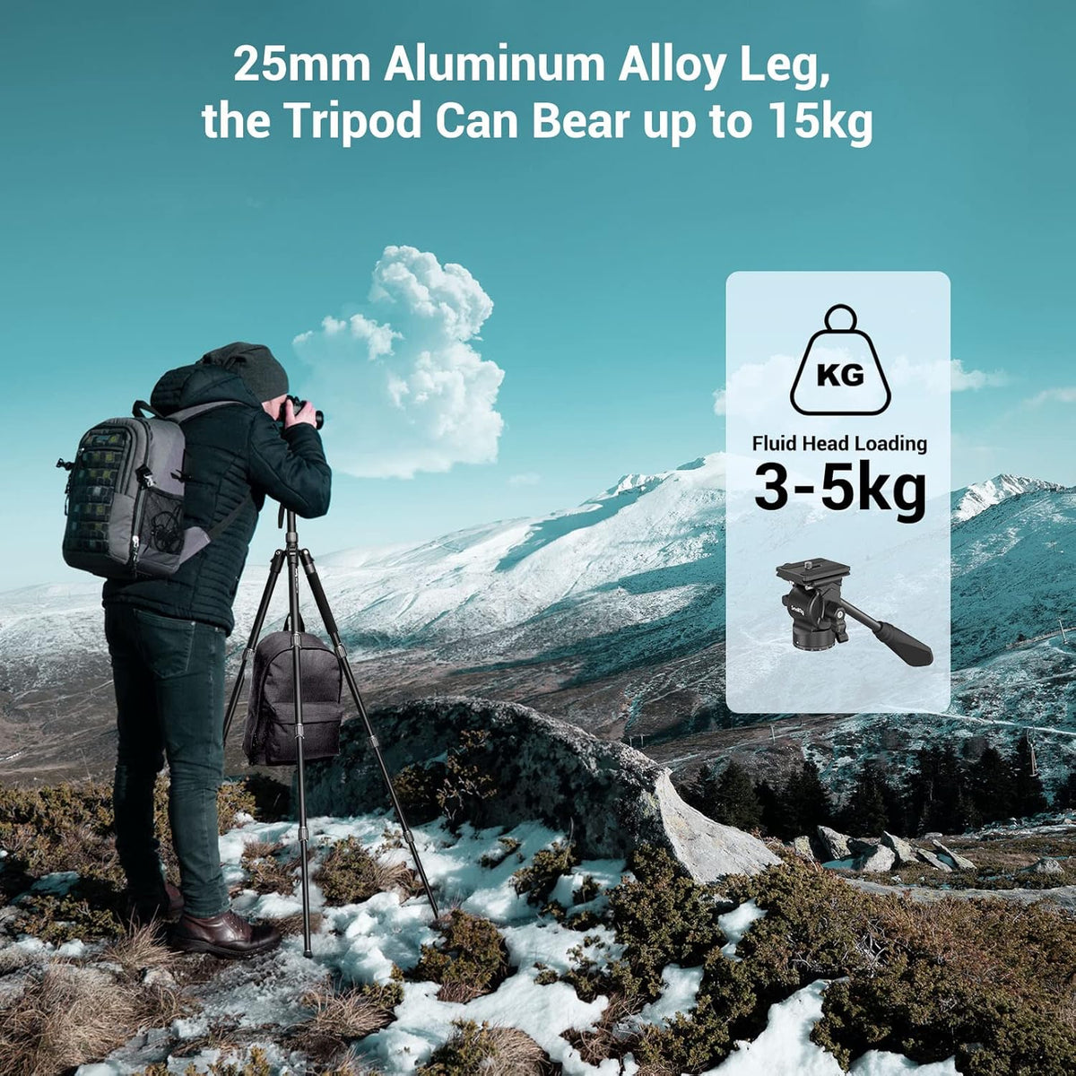 71" Aluminum Video Tripod with Fluid Head R627