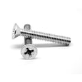 3/8 inch-16 x 4 inch Coarse Thread Machine Screw Phillips Flat Head Low Carbon Steel Zinc Plated Pk 100 B1584