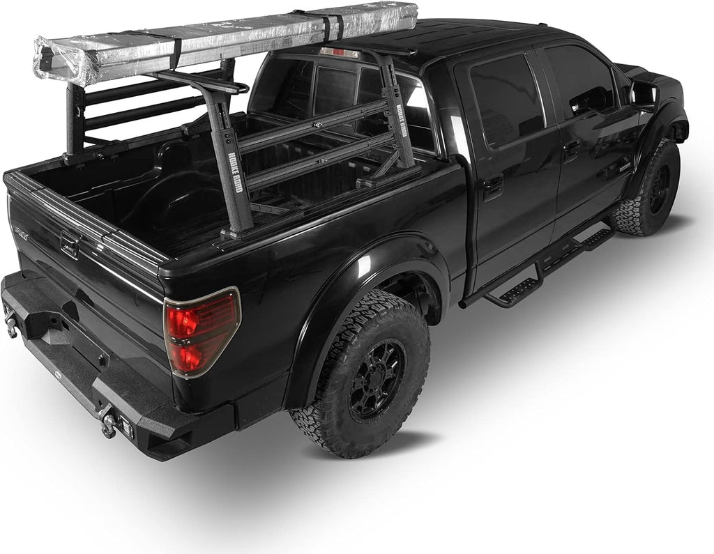 Overland Truck Bed Cargo Rack Extendable Aluminum Truck Ladder Rack Adjustable Height Heavy Duty B311835