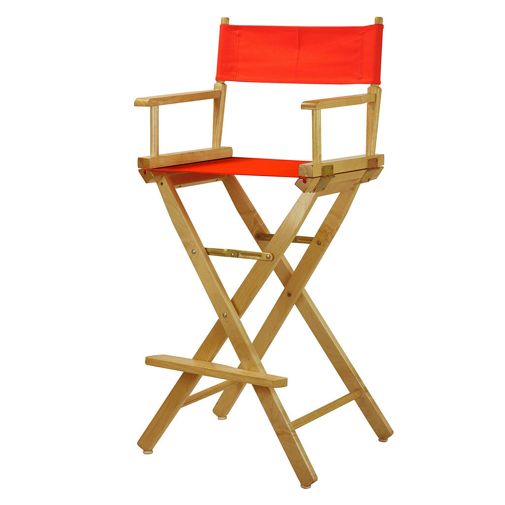 Natural Frame Orange Canvas Director's Chair E75868