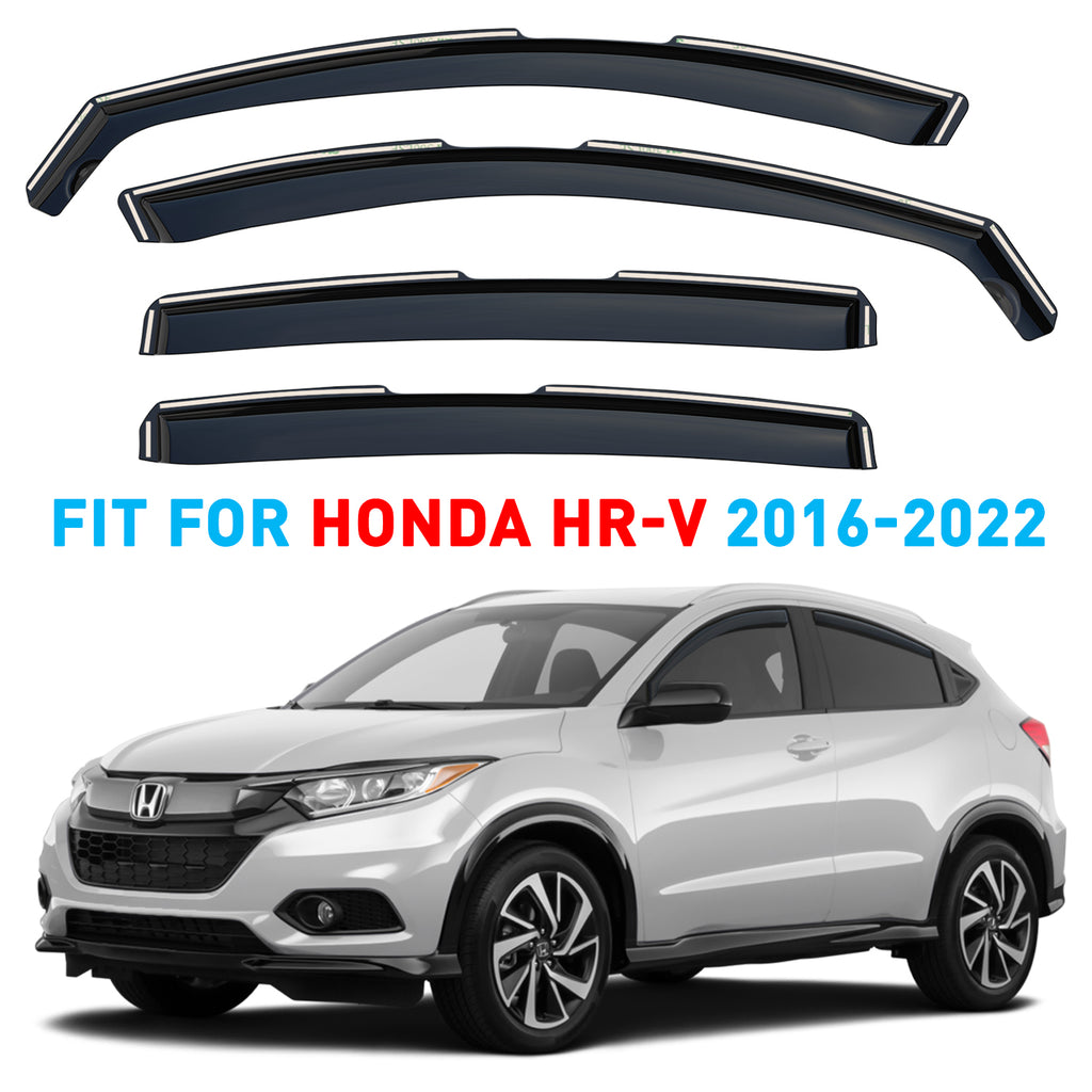 4 pcs Smoke Tinted In-channel Side Window Vent Visor Deflectors Rain Guards C222