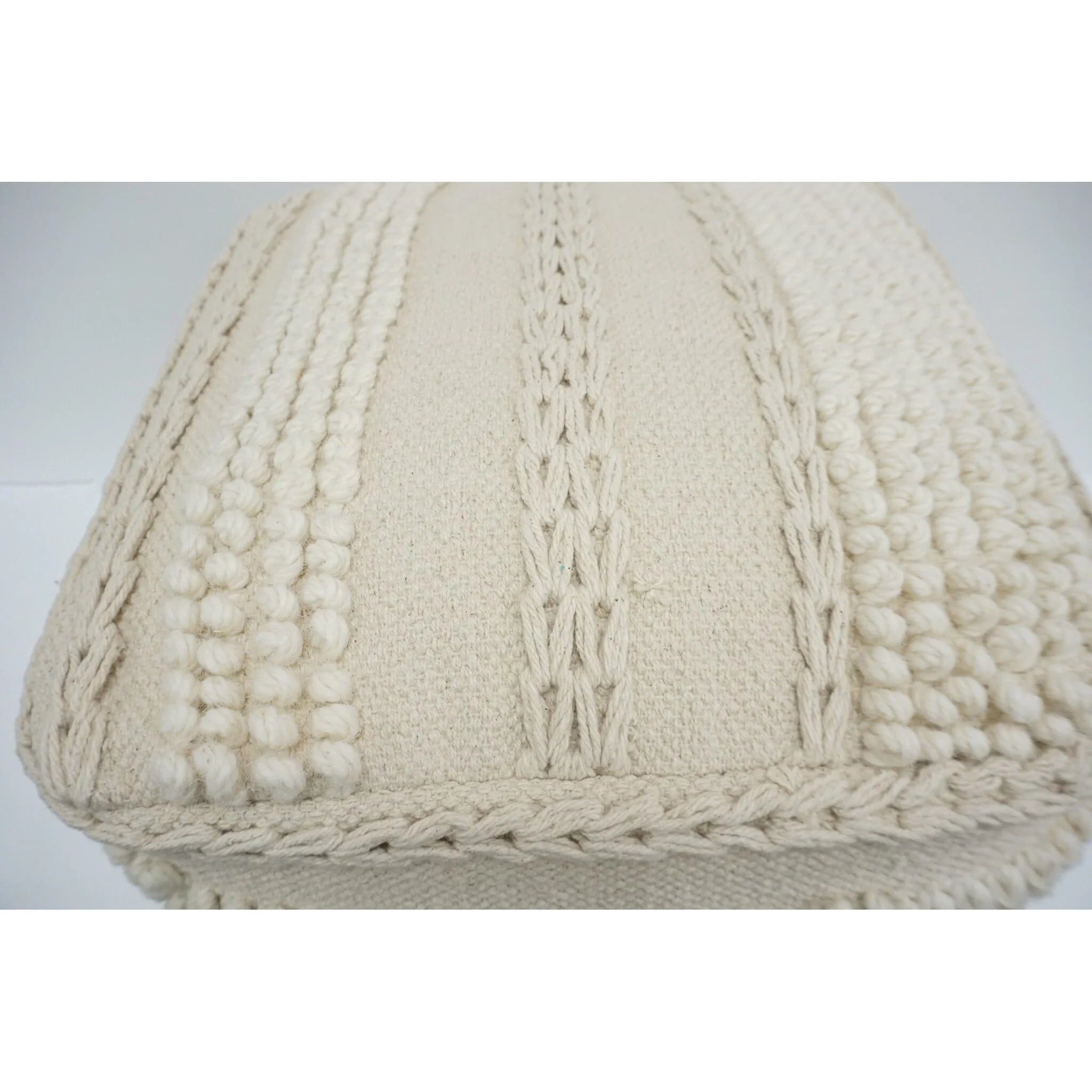 Wool Cotton Pouf O445012