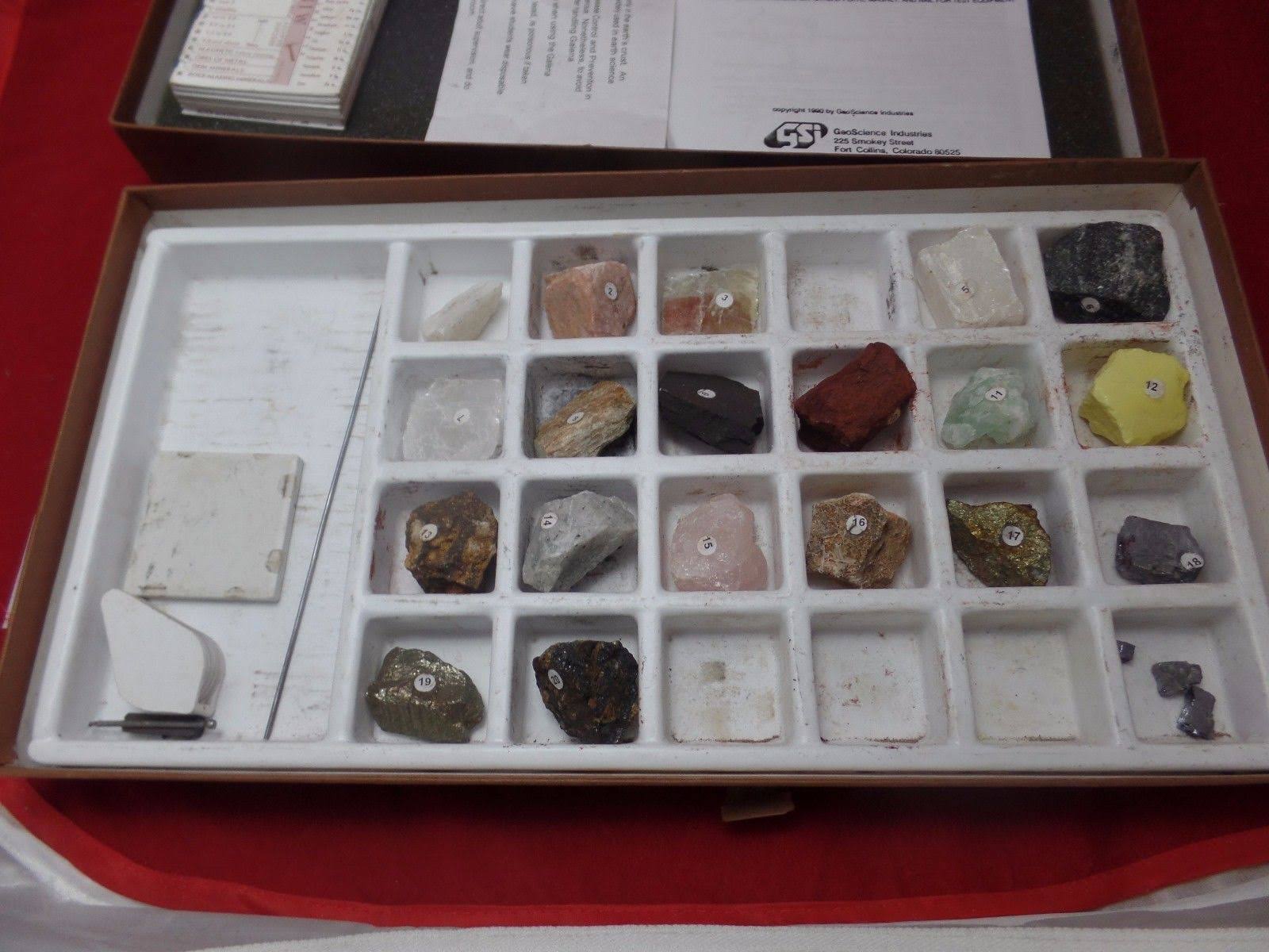 Set of 20 Rock Samples Mineral Identification Kit G673