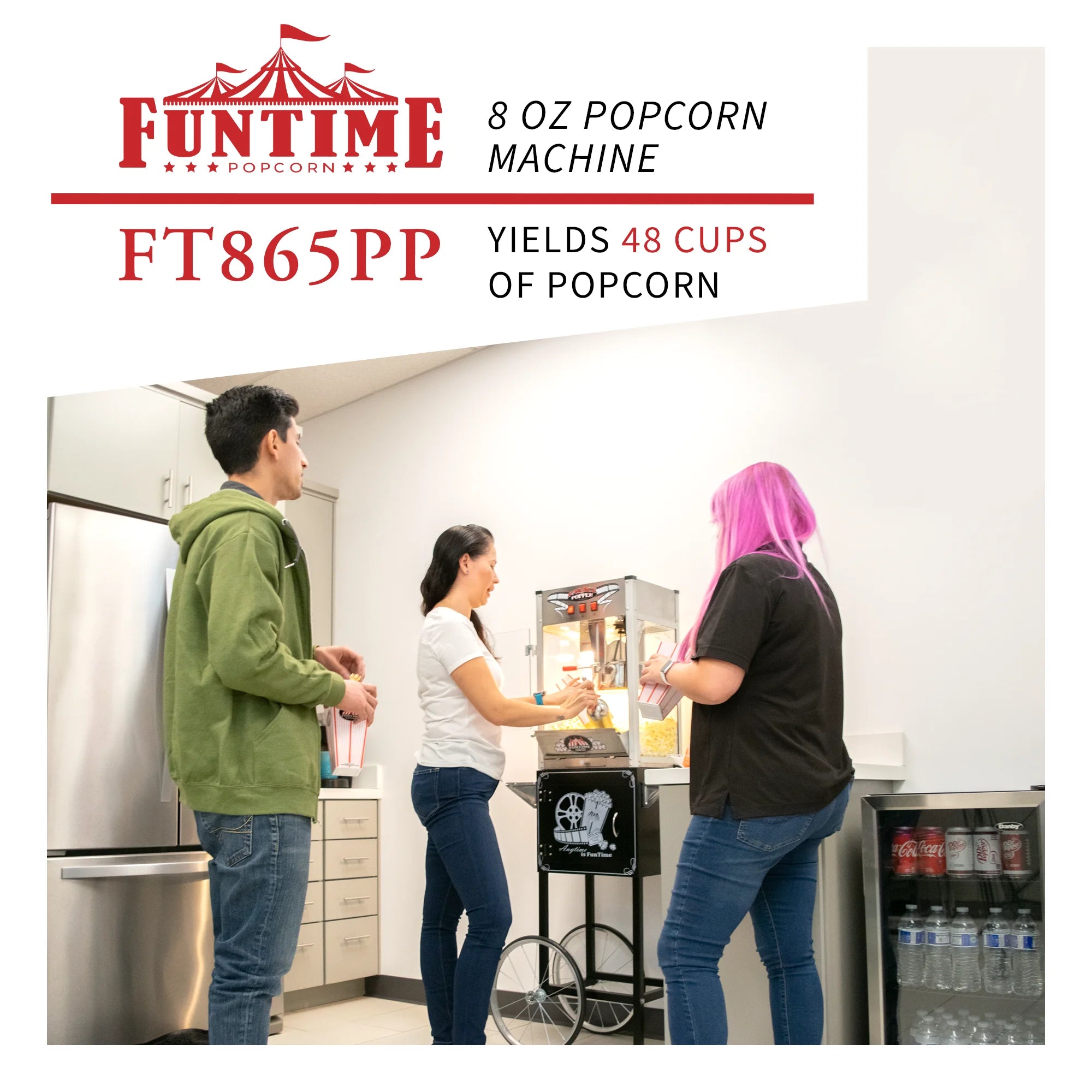 Commercial Popcorn Machine with Cart L3244