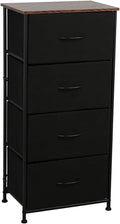 Gray Fabric 4 Drawer Nightstand Dresser C3708