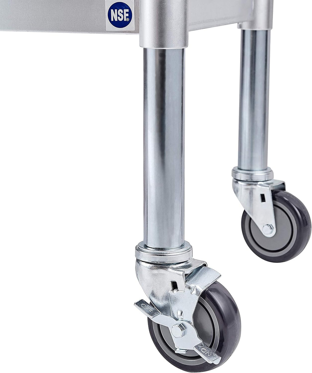Stainless Steel Table 30x24 Inches with Caster and Adjustable Under Shelf T809789