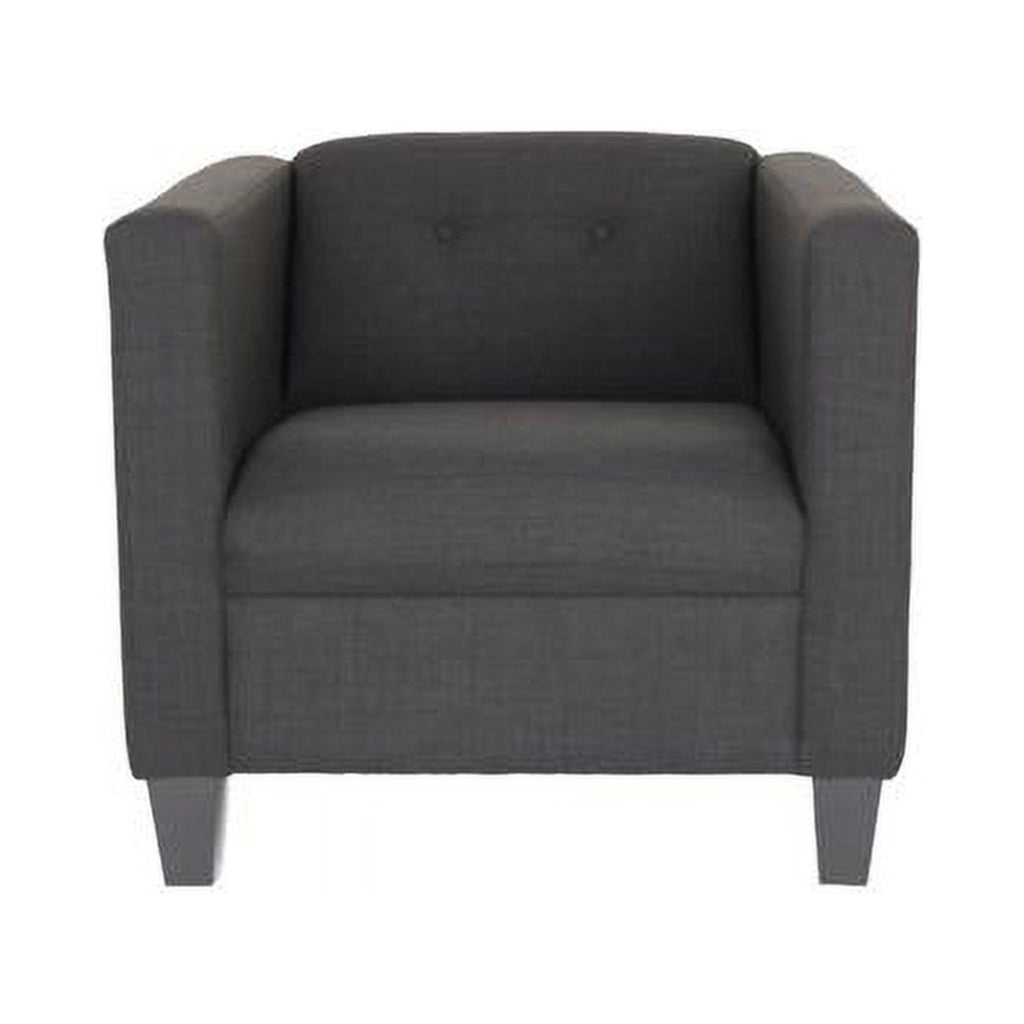 Black & Dark Brown Polyester Blend Arm Chair I66126