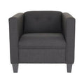 Black & Dark Brown Polyester Blend Arm Chair I66126