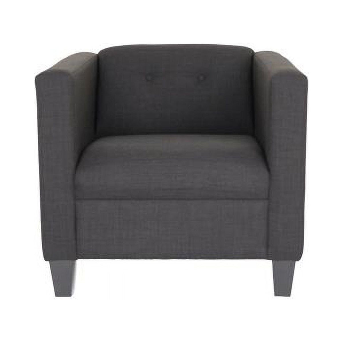 Black & Dark Brown Polyester Blend Arm Chair I66126