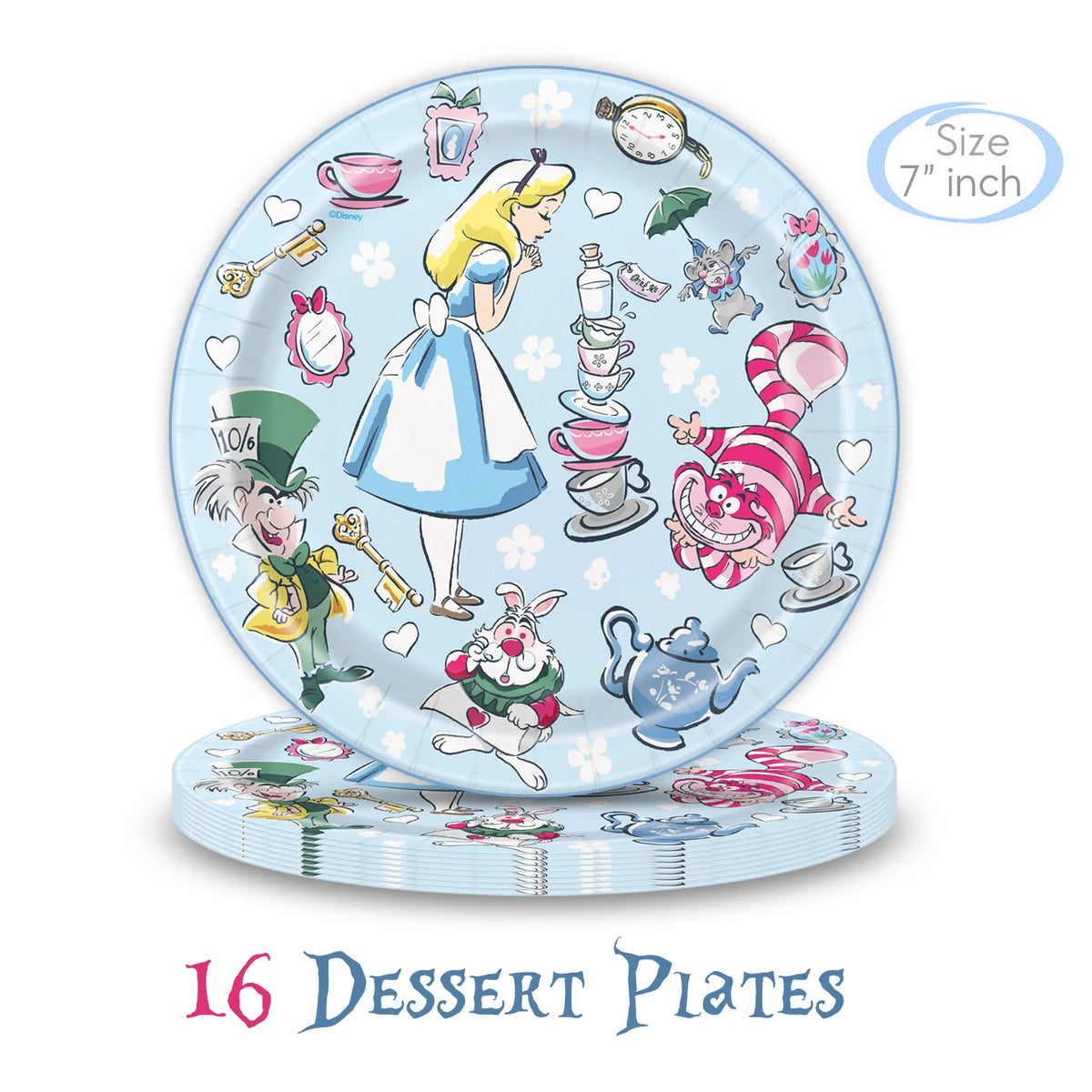 Large Paper Plates, Dessert Plates, Napkins & Table cover Birthday Tableware Set Q265951