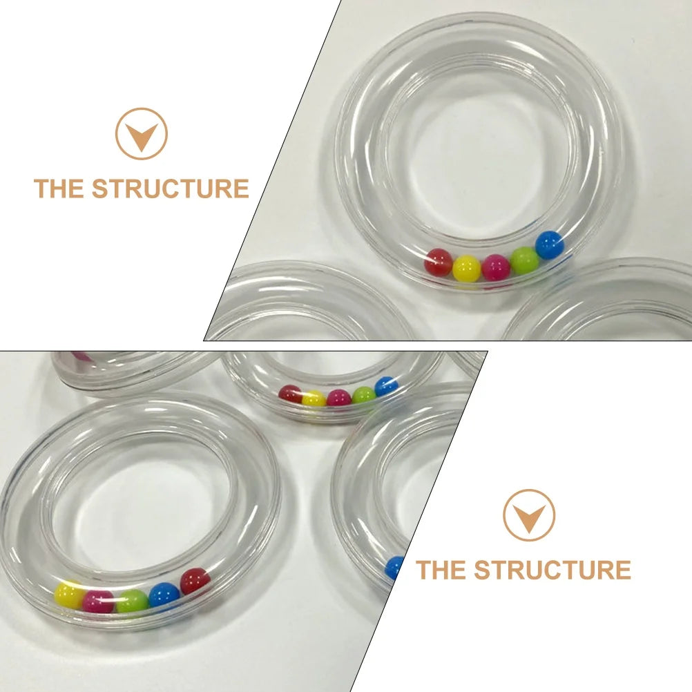 Transparent Circle Rattle Newborn Toys Plastic F2605