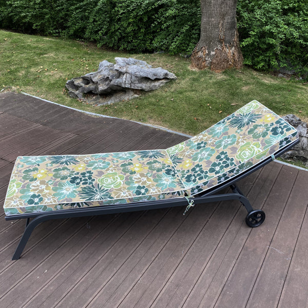 Blue flower Patio Lounge Chair Cushion Set of 2 R45697