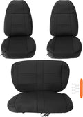 Black Cloth Front and Rear Seat Covers Set D834204