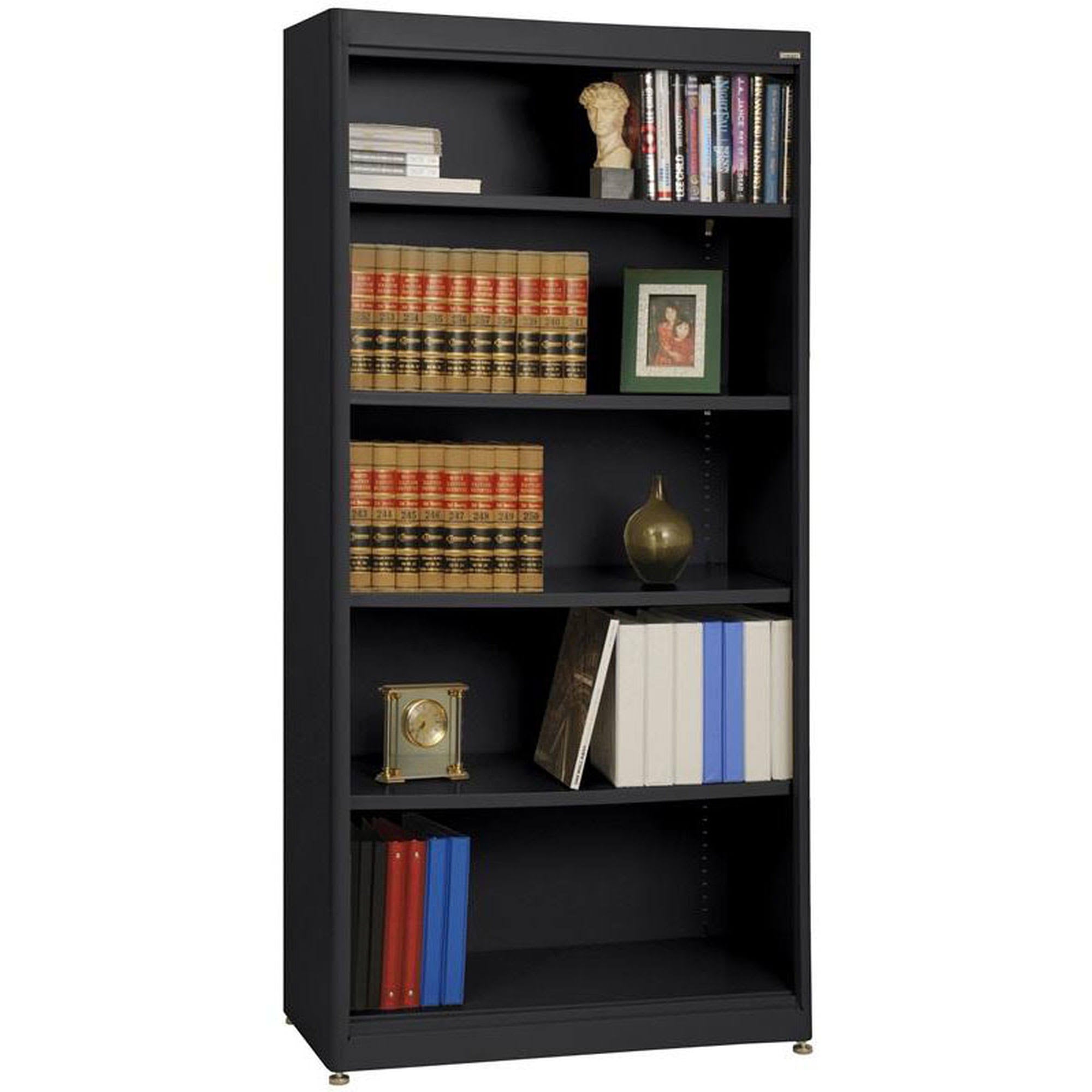 5-Shelf Steel Bookcase, Black Y71018