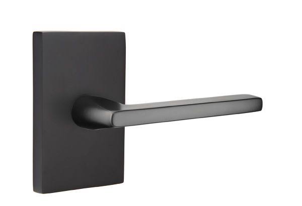 Flat Black Passage Lever Set Z960