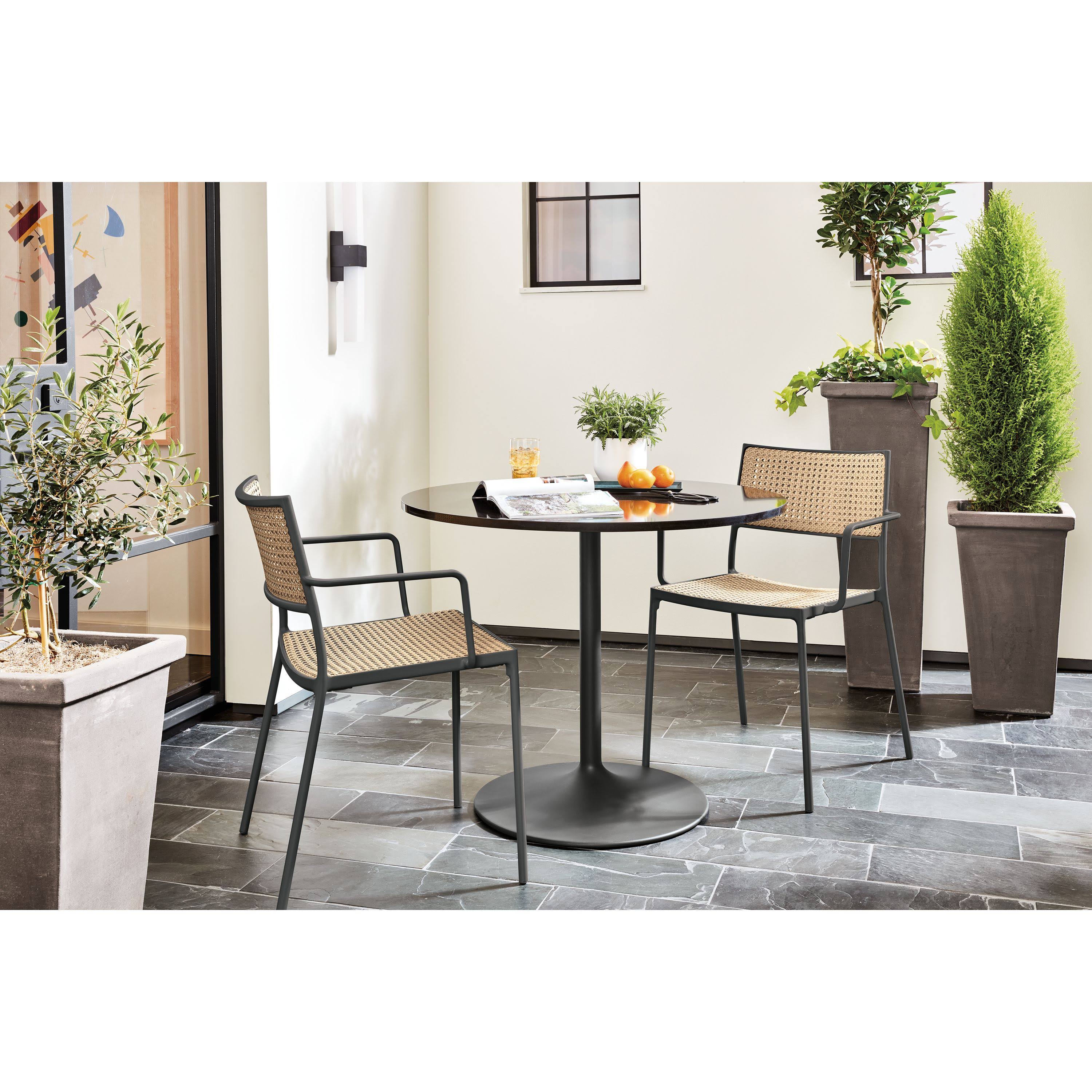 White Round Patio Table H53965