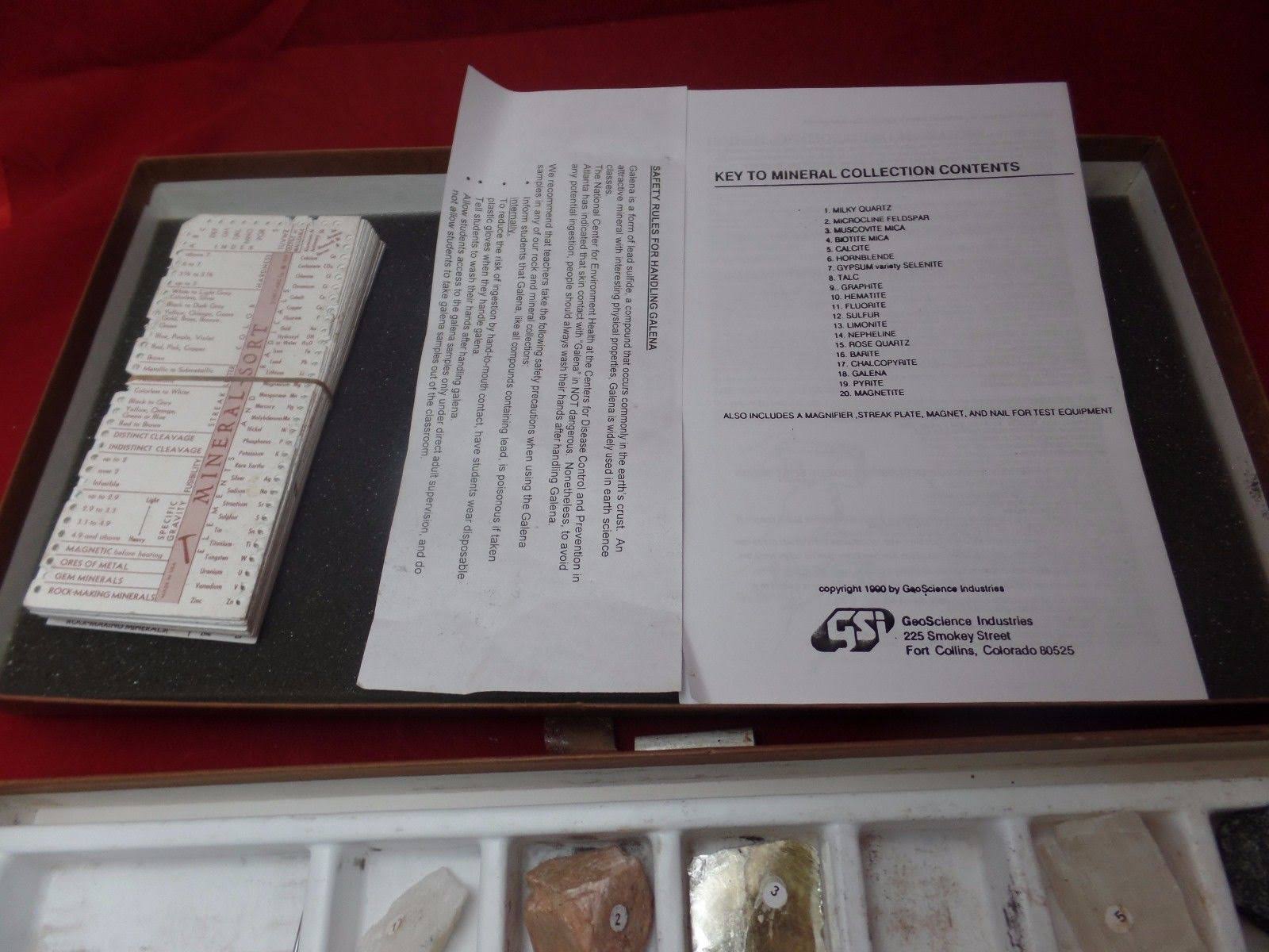 Set of 20 Rock Samples Mineral Identification Kit G673