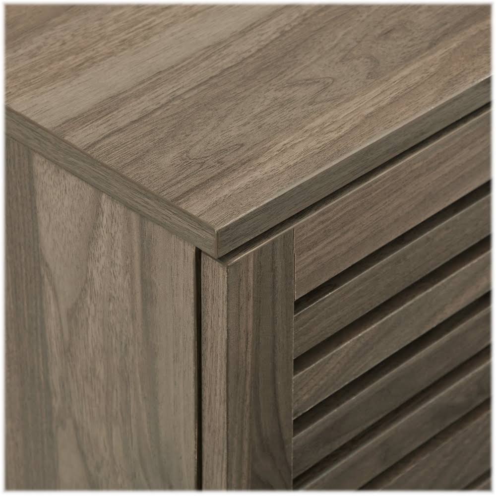 Slate Gray Slat Door Side Table E4387