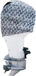 Grey Fish Scales Outboard Motor Cover F56186